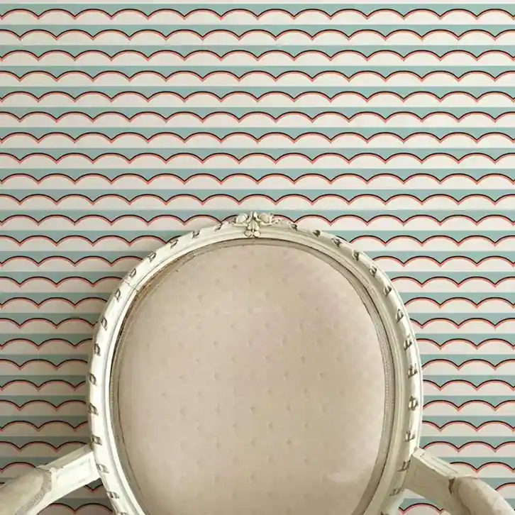 Ottoline Tapet Scallops, Light Blue Köp online