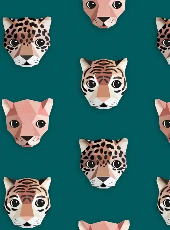 Nyhet Studio Ditte Tapet Panthera green
