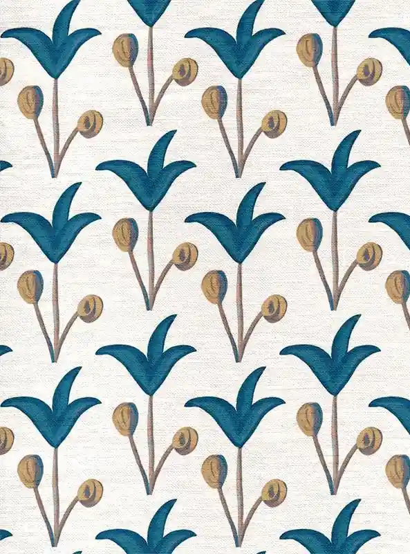Snabb frakt Ottoline Tyg Spring Rhythm, Blue