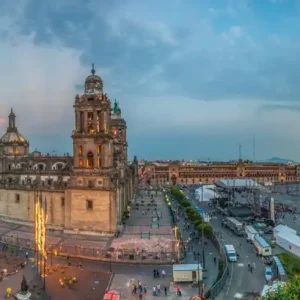 Zocalo square and Metropolitan cathedral of Mexico city Reapris