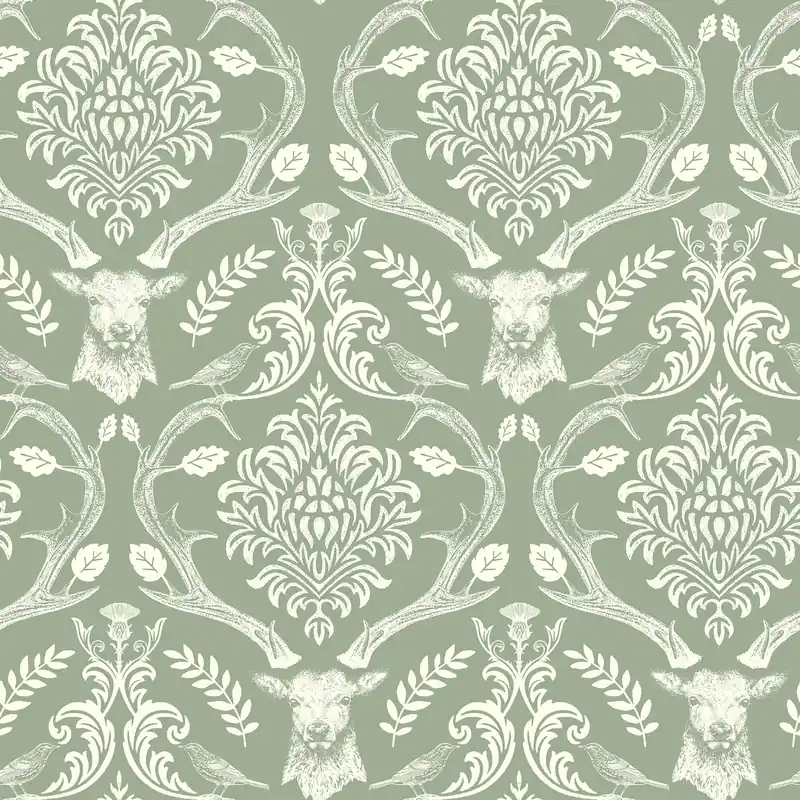 Stag Damask Sage Green Beställ nu