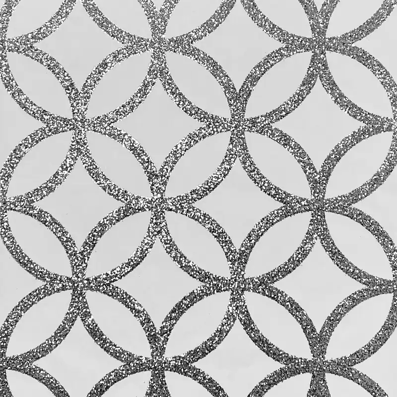 Sequin Geo White/Silver Säker betalning