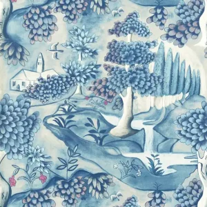 Zoffany - Verdure Indigo Cotswolds Manor Wallpaper Rea