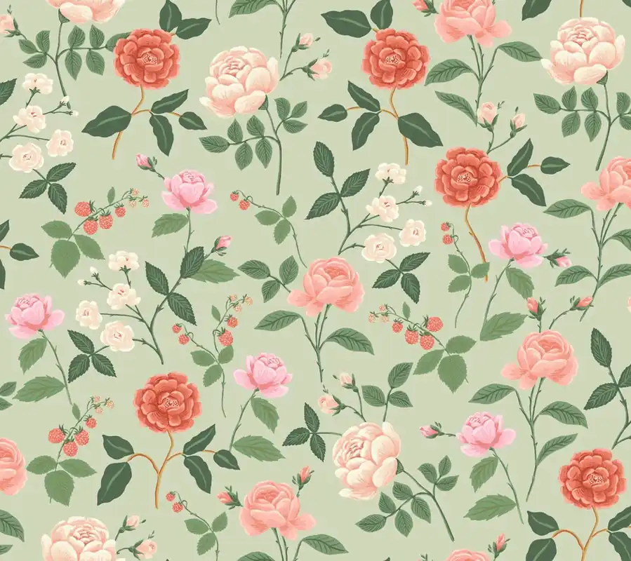 Midbec Tapeter - Roses risnedsättning