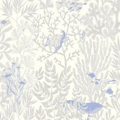 Bästa pris Casadeco - Atlantide Blanc / Bleu Ou Voyage Onirique