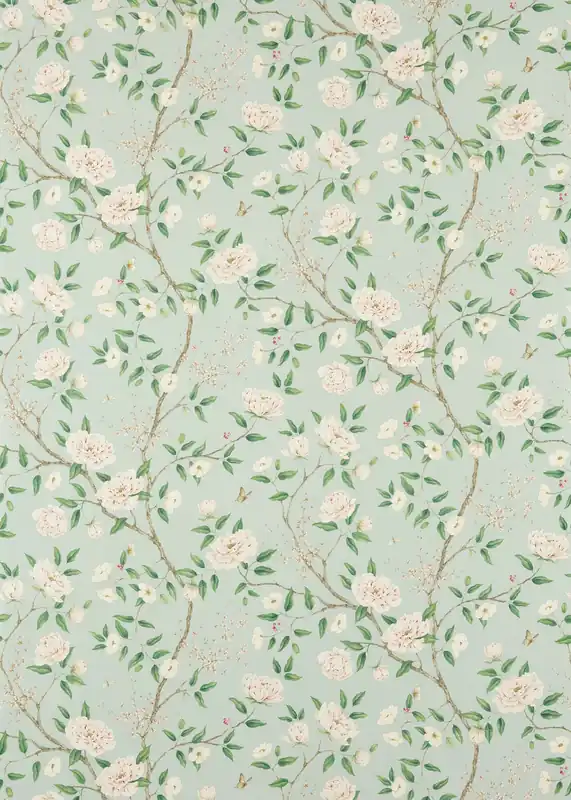 Zoffany - Romey`s Garden Sea Green Cotswolds Manor Wallpaper Fynd