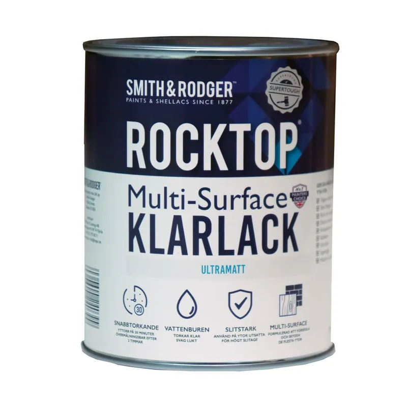 Rocktop Multi-surface klarlack Ultramatt 1L Populär