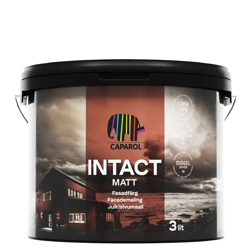 Bästa pris Fasadfärg Intact Matt 2,85 L Vit-Bas
