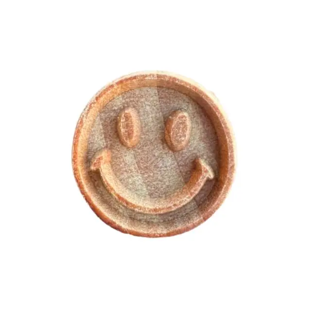 Trästämpel smiley, 2,5 cm Sista chansen
