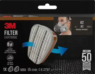3M Gasfilter 6055 A2 1par Endast denna vecka