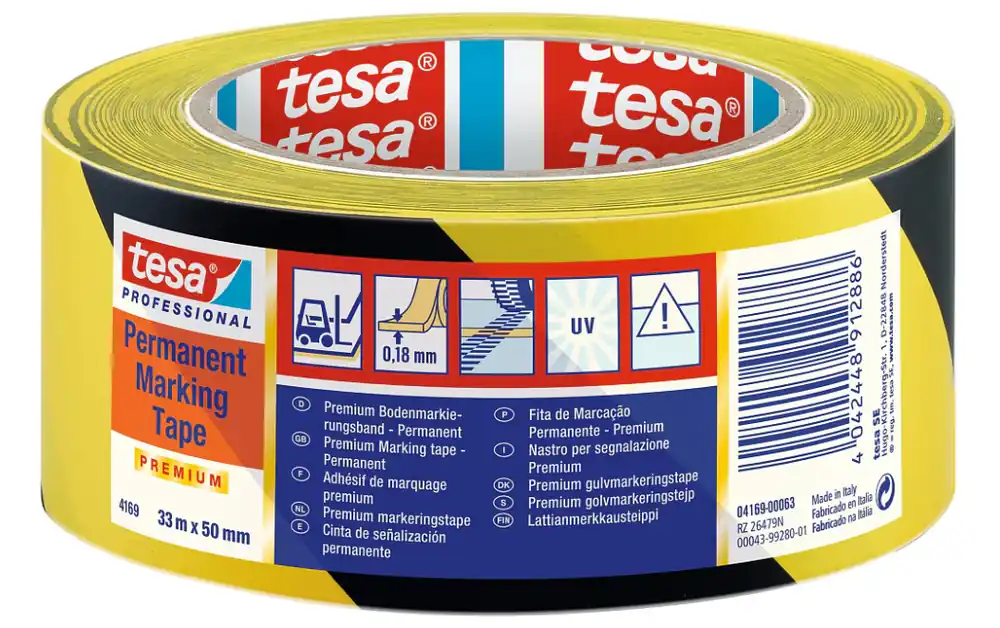 Tesa Varningstejp Gul/Svart Premium